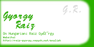 gyorgy raiz business card